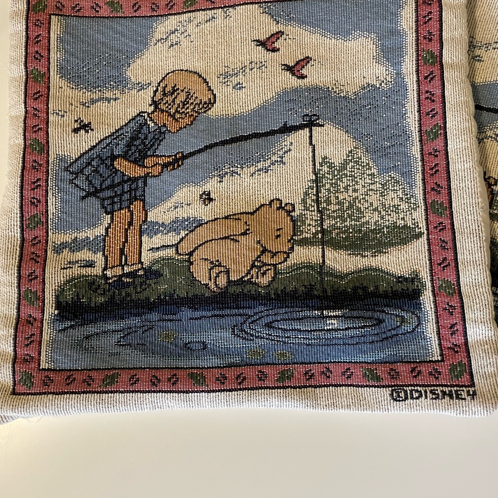 Made by Disney Winnie the Pooh Christopher Robin tapestry throw pillow covers(2)